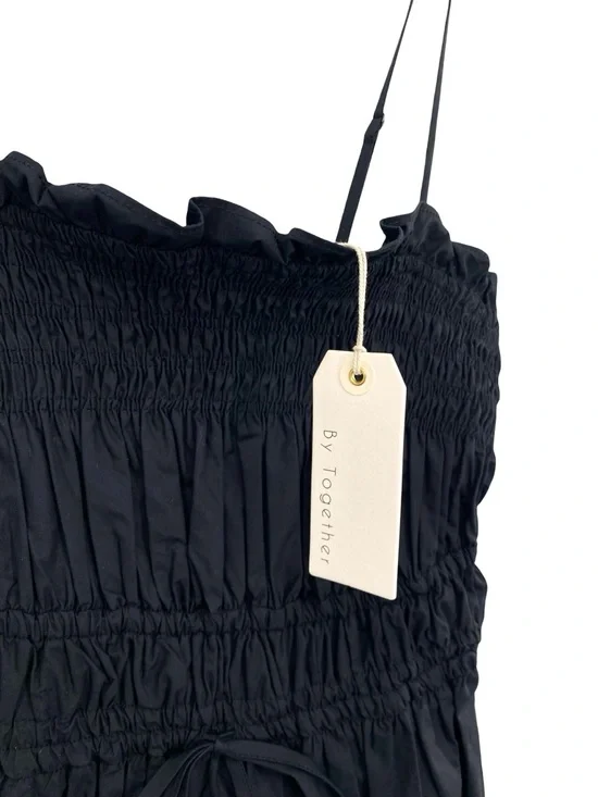 By Together Catch My Breath Black Cotton Anthropologie Midi Dress New - Picture 8 of 11